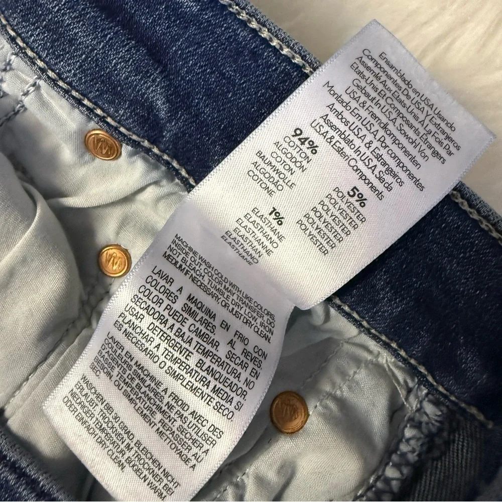 MOTHER Skinny Jeans The Swooner Ankle Fray Jeans Weekend Warrior Size 26